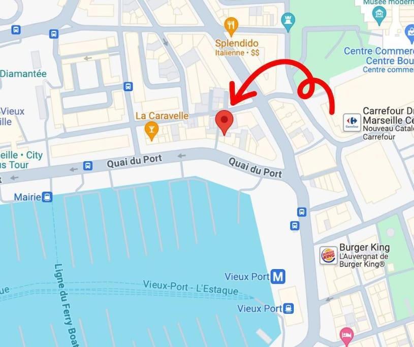 Studio Au Coeur Du Vieux Port Avec Clim Marseille Exteriör bild